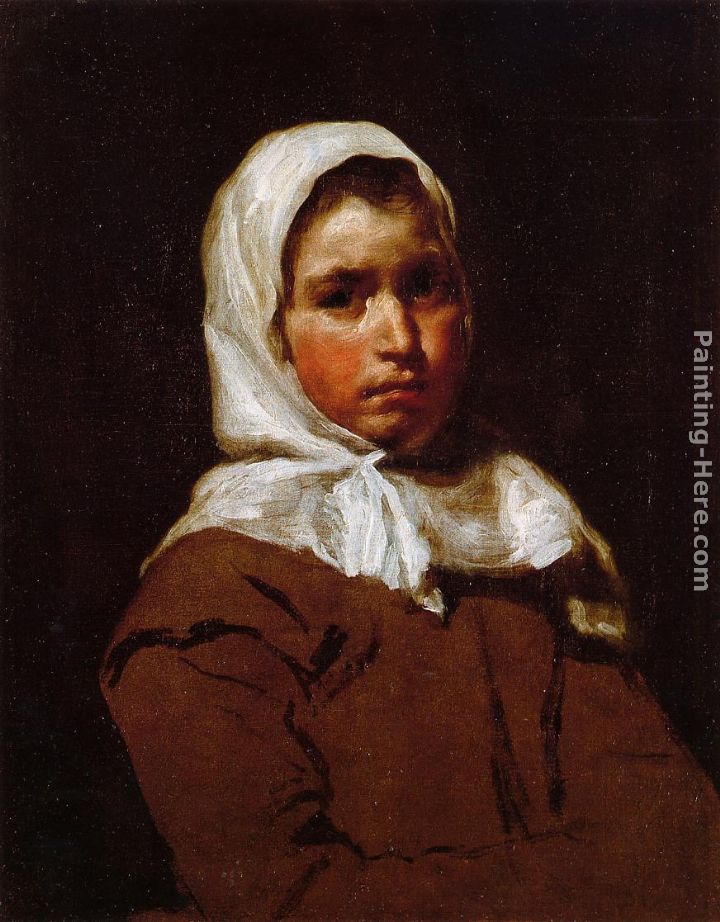 Young Peasant Girl painting - Diego Rodriguez de Silva Velazquez Young Peasant Girl art painting